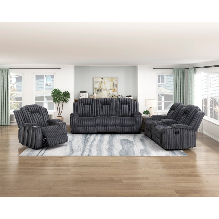 Phyllis Collection Double Reclining Sofa with Cup Holders