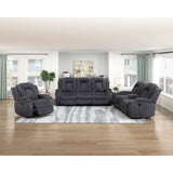 Phyllis Collection Double Reclining Sofa with Cup Holders