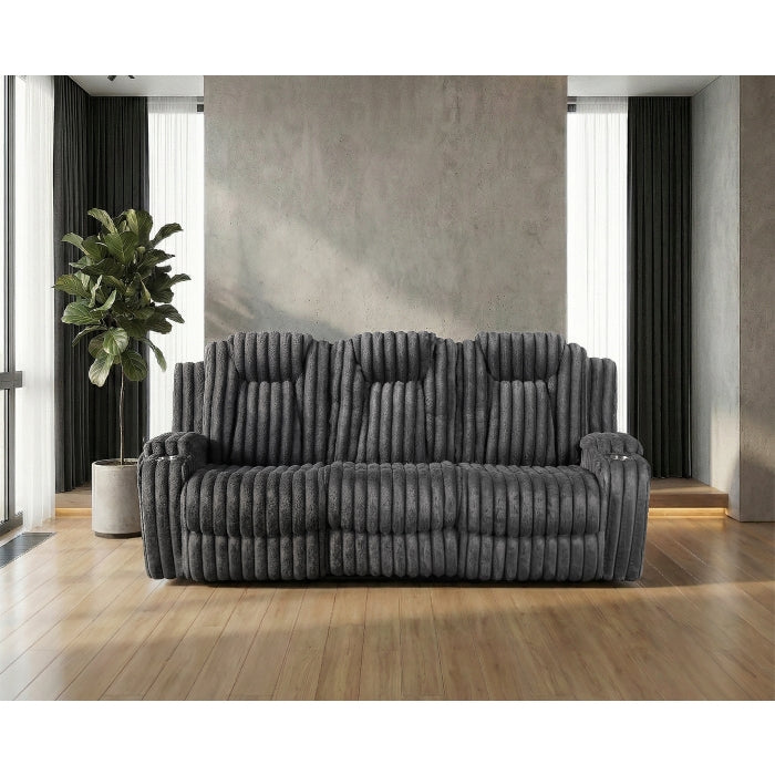 Phyllis Collection Double Reclining Sofa with Cup Holders