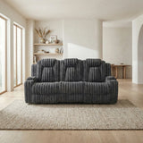 Phyllis Collection Double Reclining Sofa with Cup Holders