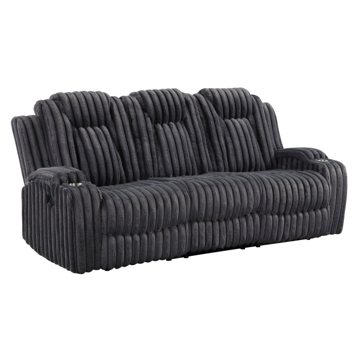 Phyllis Collection Double Reclining Sofa with Cup Holders