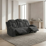 Phyllis Collection Double Reclining Sofa with Cup Holders