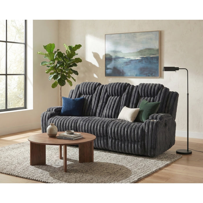 Phyllis Collection Double Reclining Sofa with Cup Holders