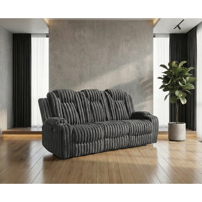 Phyllis Collection Double Reclining Sofa with Cup Holders