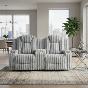 Phyllis Collection Double Reclining Love Seat with Center Console and Cup Holders
