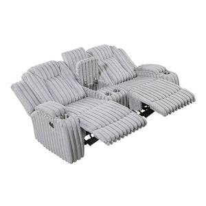 Phyllis Collection Double Reclining Love Seat with Center Console and Cup Holders