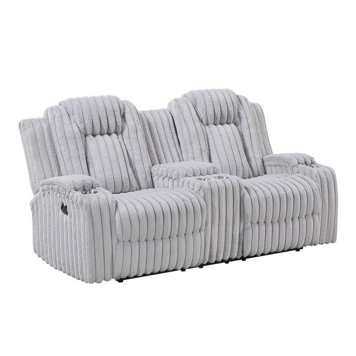 Phyllis Collection Double Reclining Love Seat with Center Console and Cup Holders