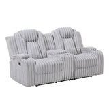 Phyllis Collection Double Reclining Love Seat with Center Console and Cup Holders