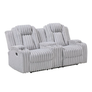 Phyllis Collection Double Reclining Love Seat with Center Console and Cup Holders
