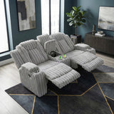 Phyllis Collection Double Reclining Love Seat with Center Console and Cup Holders