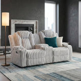 Phyllis Collection Double Reclining Love Seat with Center Console and Cup Holders
