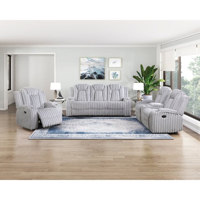 Phyllis Collection Double Reclining Sofa with Cup Holders