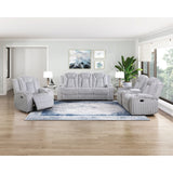 Phyllis Collection Double Reclining Love Seat with Center Console and Cup Holders