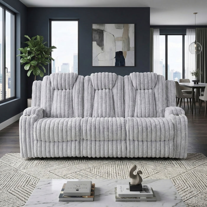 Phyllis Collection Double Reclining Sofa with Cup Holders