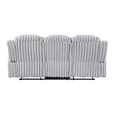 Phyllis Collection Double Reclining Sofa with Cup Holders