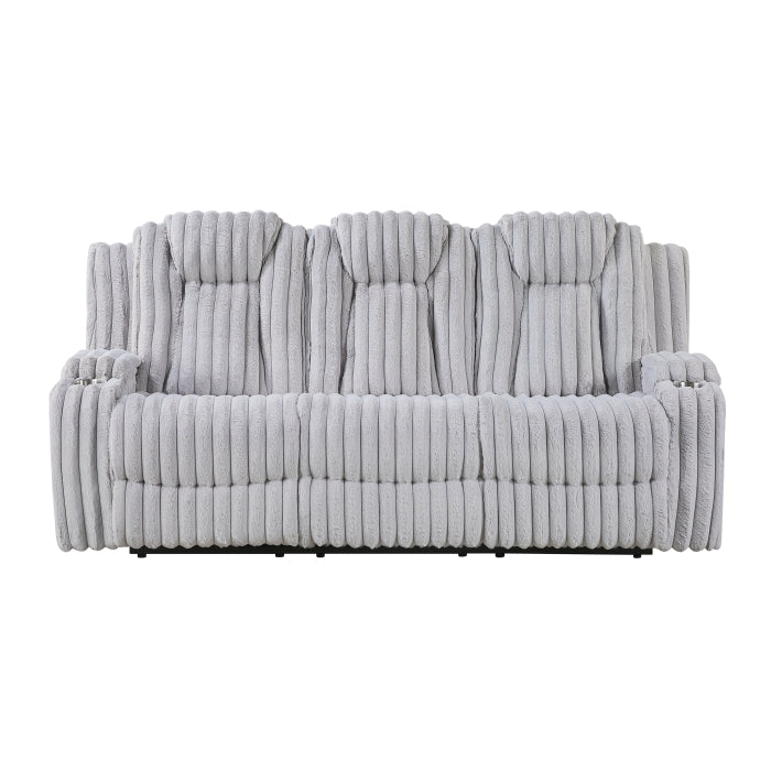 Phyllis Collection Double Reclining Sofa with Cup Holders