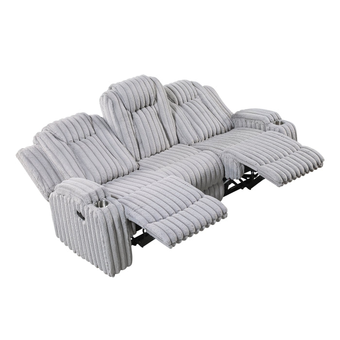 Phyllis Collection Double Reclining Sofa with Cup Holders