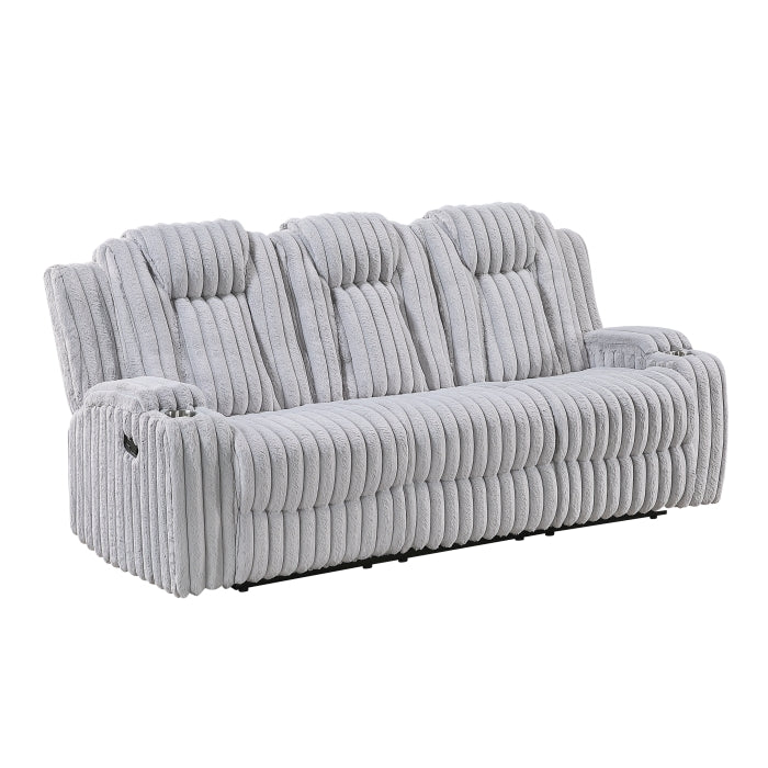 Phyllis Collection Double Reclining Sofa with Cup Holders