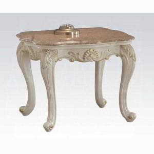 Mesa auxiliar Chantelle con tablero de mármol