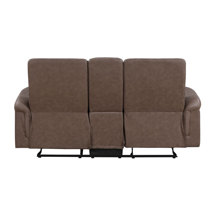 Metric Collection Double Glider Reclining Love Seat with Center Console