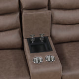Metric Collection Double Glider Reclining Love Seat with Center Console
