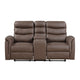 Metric Collection Double Glider Reclining Love Seat with Center Console