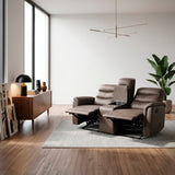 Metric Collection Double Glider Reclining Love Seat with Center Console