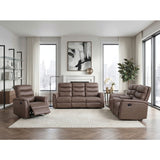 Metric Collection Double Glider Reclining Love Seat with Center Console