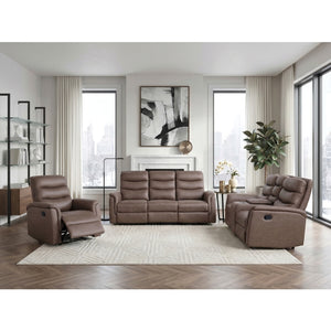 Metric Collection Double Glider Reclining Love Seat with Center Console