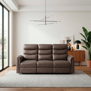 Metric Collection Double Reclining Sofa with Drop-down Cup Holders