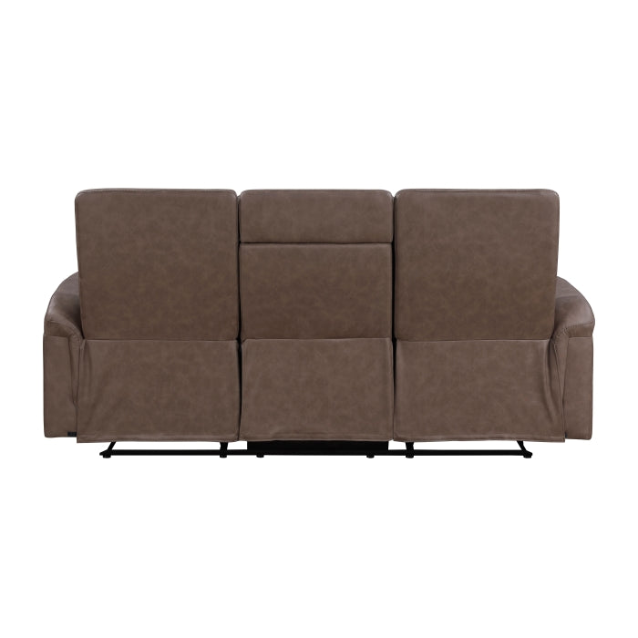 Metric Collection Double Reclining Sofa with Drop-down Cup Holders