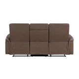 Metric Collection Double Reclining Sofa with Drop-down Cup Holders