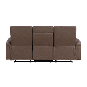 Metric Collection Double Reclining Sofa with Drop-down Cup Holders
