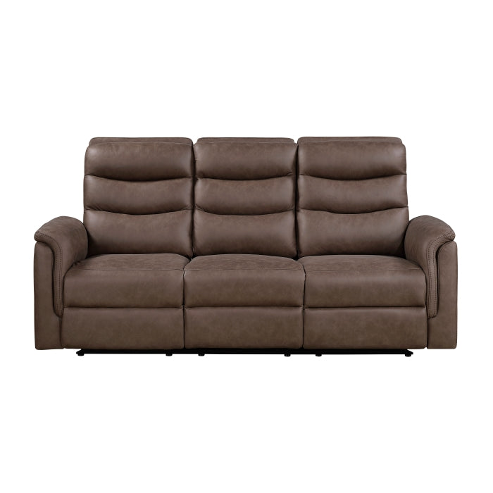 Metric Collection Double Reclining Sofa with Drop-down Cup Holders
