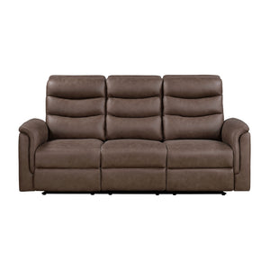 Metric Collection Double Reclining Sofa with Drop-down Cup Holders