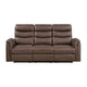 Metric Collection Double Reclining Sofa with Drop-down Cup Holders