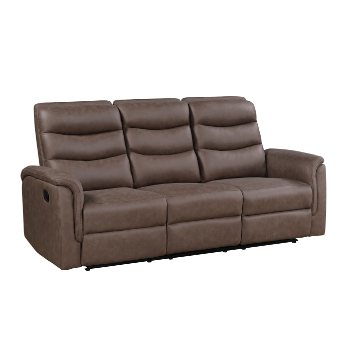 Metric Collection Double Reclining Sofa with Drop-down Cup Holders