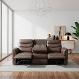 Metric Collection Double Reclining Sofa with Drop-down Cup Holders