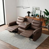 Metric Collection Double Reclining Sofa with Drop-down Cup Holders