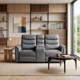 Metric Collection Double Glider Reclining Love Seat with Center Console