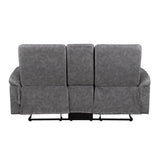 Metric Collection Double Glider Reclining Love Seat with Center Console
