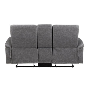 Metric Collection Double Glider Reclining Love Seat with Center Console