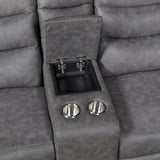 Metric Collection Double Glider Reclining Love Seat with Center Console
