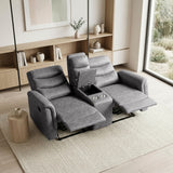 Metric Collection Double Glider Reclining Love Seat with Center Console