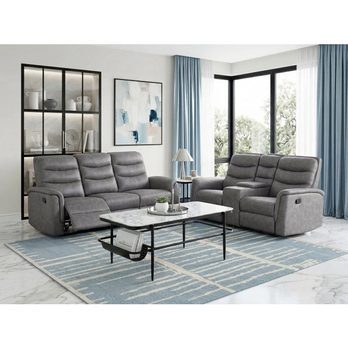 Metric Collection Double Glider Reclining Love Seat with Center Console