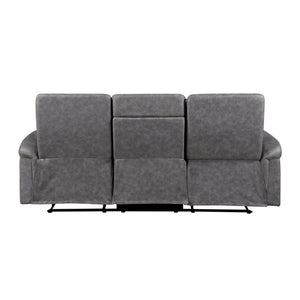 Metric Collection Double Reclining Sofa with Drop-down Cup Holders