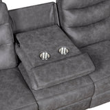 Metric Collection Double Reclining Sofa with Drop-down Cup Holders