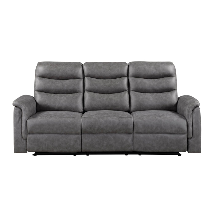 Metric Collection Double Reclining Sofa with Drop-down Cup Holders