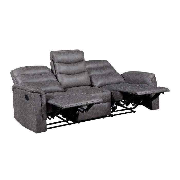 Metric Collection Double Reclining Sofa with Drop-down Cup Holders