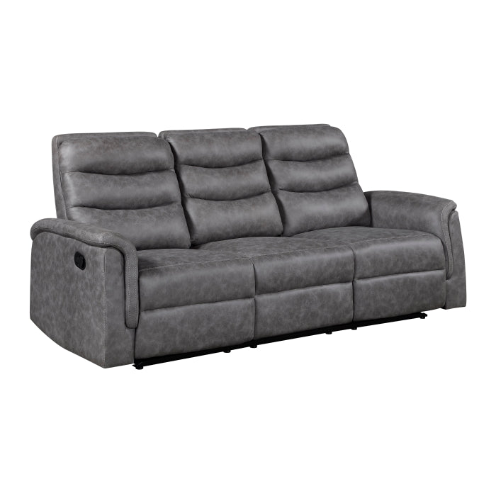 Metric Collection Double Reclining Sofa with Drop-down Cup Holders